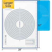 Food Grade Non-Slip Measuring Silicon For Dough Rolling Mat Silicone Baking Pastry Mat Reposteria