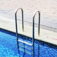 Factory Price Pool Equipment Stainless Steel 2/3/4/5 Steps Pool Ladder With Handrail 2/3/4/5 Steps