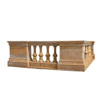 Modern Natural Yellow Granite Balustrade Handrail Railing For Home Stairs