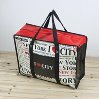 Recyclable China bopp laminated pp woven garments packing bag with zipper