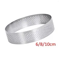 Baking Tools Set Of 2 Mousse Rings Mold Egg Tarts Circle Perforated Cutter Pastry For Homemade Pastries Kitchen Home DIY