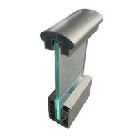 U Shape Aluminum Balustrade HandRail Made by Holcom VietNam 2023 High Quality with Double Glass Anti Dust