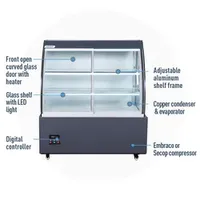 Commercial Cake Display Fridge Curved Glass Cake Bread Pastry Display Refrigerator