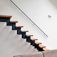 2 Pcs Metal Stand Banister Bracket Railing Wall Mount Shelves Stair Brackets Shelving Stairway Support Staircase Handrail
