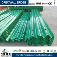 Anti-Corrosion Customized Steel Galvanized Three Waves Highway Guardrail for Roadside