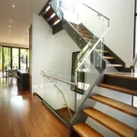 Indoor Oak Wood Steps Staircase Handrail