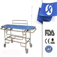 SS Stainless Steel Long Ambulance Gurney Guardrail Putted Down