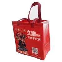 BIODEGRADABLE Colorful Printing PP Non Woven Tote Bag , Bopp Laminated PP Non Woven Shopping Bag