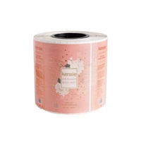 Customized color transparent BOPP roll cosmetic health care product packaging label sticker