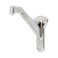 Heavy-Duty Round Aluminum Handrail Bracket -Satin Nickel