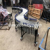 Flexible Powered Roller Conveyor with side guardrail