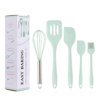 Silicone Cake Spatula Baking Set Pastry Tools Kitchen 5pcs Silicone Spatula Heat Resistant Spatula Set Viable