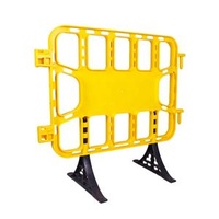 Street Roadside Vehicle Pedestrian Safety Separator Plastic Traffic Guardrail Crowd Control Guardrail Barrier Yellow Durable