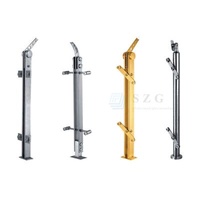 Modern Industrial 304 316 Stainless Steel Metal Porch Deck Stairs Balcony Railing Handrail Rail Glass Posts Maintain Fit