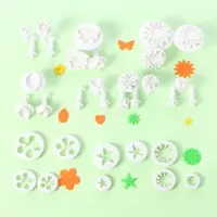 33pcs Plunger Fondant Cutter Cake Tools Cookie Mold Biscuit Mould DIY Craft 3D Bakeware Sets New Baking Mold Pastry Pastry Shopfor Fondant Cutter