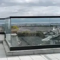 U Channel Tempered Glass, U Slot Guardrail, Balcony Fence, No Pillar Guardrail