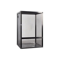 REPTIZOO Viable 243 Gallons 64.2 L Bearded Dragon Enclosure Chameleon Cage Reptile Enclosures with PVC Tray and Cable Pass