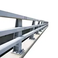 Customized Anti Climb Road Safety Barrier Steel Pipe Silver Highway Guardrail