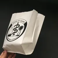 Customized Snack Packaging Western Pastry Baking Kraft Coated Oil-Proof Paper Bread Bag with Transparent Window