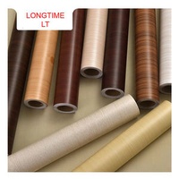 Longtime Wood Grain Melamine Paper Pvc Vacuum Lamination Films Pvc Membrane Foil