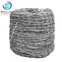 Barbed Wire Barbwire Farm Fence Guardrail Anti-theft Burst Outdoor and Sturdy Barrier Hot-Dipped Galvanized For Construction Fence Guardrail Farm Protection