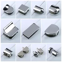 Zinc Alloy Shaft Mount Plated Fixed Shelf Glass Clamp Handrail Staircase Holder Clamps For 6-8mm/8-10mm Glass Accessory tools