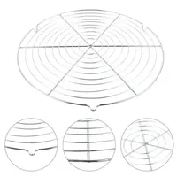 Rack Cooling Cake Round Cookie Baking Roasting Wire Steamer Racks Stand Tray Steam Oil Bakery Stainless Grill Grid to pastry