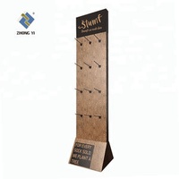 Cheap Price Floor Cardboard Glasses/hats/socks/scarf Hook Around Display Stands Racks for Retail Stores
