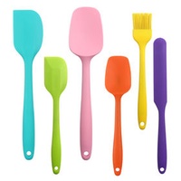 Pastry Spatula Set 6-piece Non-stick Candy Color Silicone Cake Cream Baking Oil Brush Tool Set