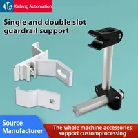Conveyor guardrail bracket adjustable aluminum alloy guardrail clip cross fixed bracket for single and double groove guardrail