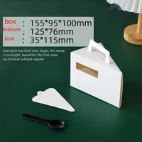 Portable Triangle Paper Dessert Cake Slice Packaging Pastry Boxes Sandwich Packaging Box