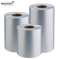 Self-adhesive shiny silver elephant label print paper roll sticker waterproof jambo silver roll bopp cast coated self-adhesive stickers