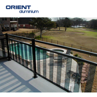 Aluminium Staircase Railing Glass Railing U-shaped of Aluminium Railing Design Composite Aluminium Handrail