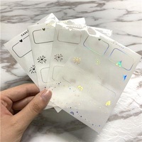 Clear Bopp Holographic Silver Sticker Rose Gold Foil Sticker Sheet Custom Adhesive Waterproof
