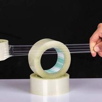 High Quality Custom Prime Bopp Printed Packaging Tape Jumbo Roll Super Clear Yellow Easy Tear Bopp Adhesive Tape