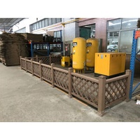 Fence - Durable WPC fence, guardrail for equipment / outdoor AC mainframe barrier / garden fence - Wood