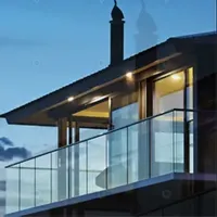 Rimless Swimming Pool Tempered Glass Railing Aluminum Stair Balcony Balustrades Handrails