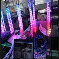 Nightclub RGB aluminum light bar with dmx control, SMD 5050 8 pixel LED guardrail flat tube