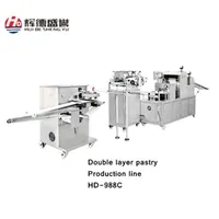 HD-988c Full-Automatic Double Layer Pastry Production Line for Pastry/Filling Bun/Snack/Pancake/Crisp