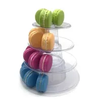 Baking & Pastry Tools 4 Tier Macaron Display Stand Cupcake Tower Rack Cake PVC Tray Wedding Birthday Party Decor Decorating Bakeware