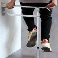 Toilet Assisted Handrails Accessible Lavatory Portable Foldable Safe Aluminum Alloy Railings for Elderly Disabled Pregnant Women