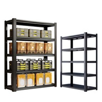 Jigong Heavy Duty Storage Shelves Adjustable 5 Tier Metal Shelves for Storage Garage Industrial Shelving Utility Racks