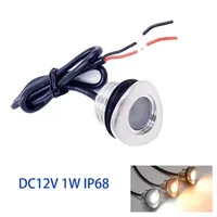 Dimmable Outdoor LED Handrail Stair Railing Curved Light Waterproof IP68 Mini Recessed Spot Exterior Terrace Lamp 12V 24V 1W