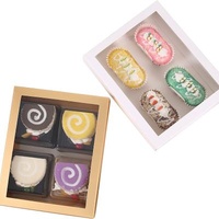 Luxury Custom Recycled Logo Color Recycled Durable Printing Materials Food Grade Pastry Cake Wrapping Paper Packaging Box