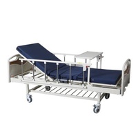 Hosptial YXA-02-01 2021 2 Function Carbon Steel Hospital Equipment Stainless Steel Guardrail Medical Folding Manual Hospital Bed