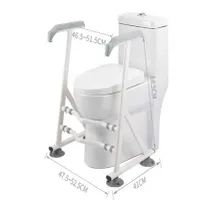 Bathroom Disabled Non-Slip Safety Handrail Adjustable Height Toilet Handrail