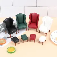 1 Set 1/12 Dollhouse Miniature Single Double Sofa Handrail Back Sofa Doll House Furniture Living Room Accessories Decor Toy