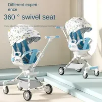 Strollers# Newborn Baby Stroller Raised Guardrail can Sit Lie Down and Foldable Two-way High Landscape Childrens Strollers S2412166