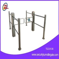 High Speed Automatic Supermarket Turnstiles Swing Barrier Gate With Guardrail