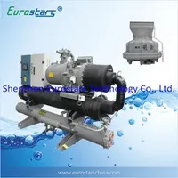Food Processing Industrial Chillers Screw Water Cooled Water Chiller